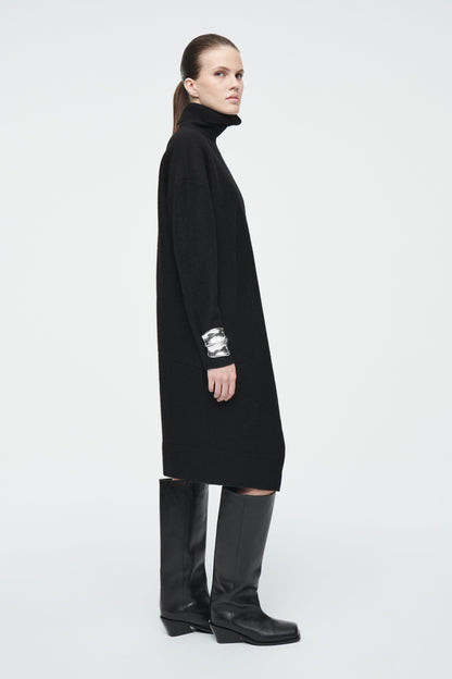 ASYMMETRIC WOOL DRESS